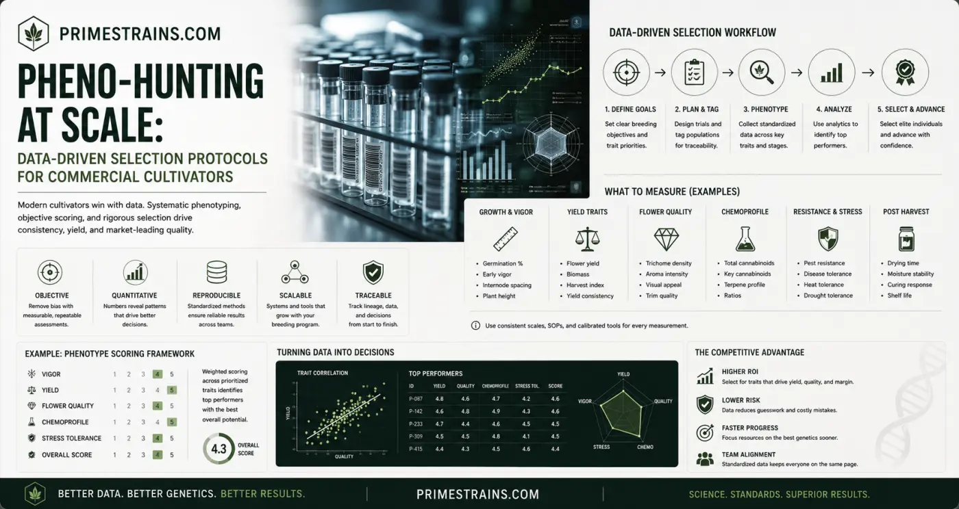 Pheno-Hunting at Scale: Data-Driven Selection Protocols for Commercial Cultivators