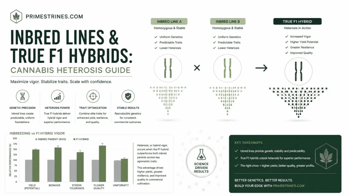 Inbred Lines (IBLs) & True F1 Hybrids: The Science of Heterosis in Commercial Cannabis Breeding