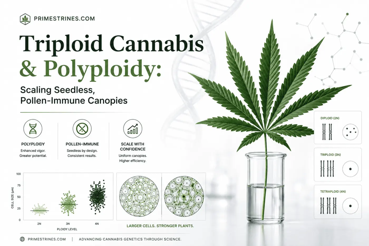 Triploid Cannabis & Polyploidy: Scaling Seedless, Pollen-Immune Canopies